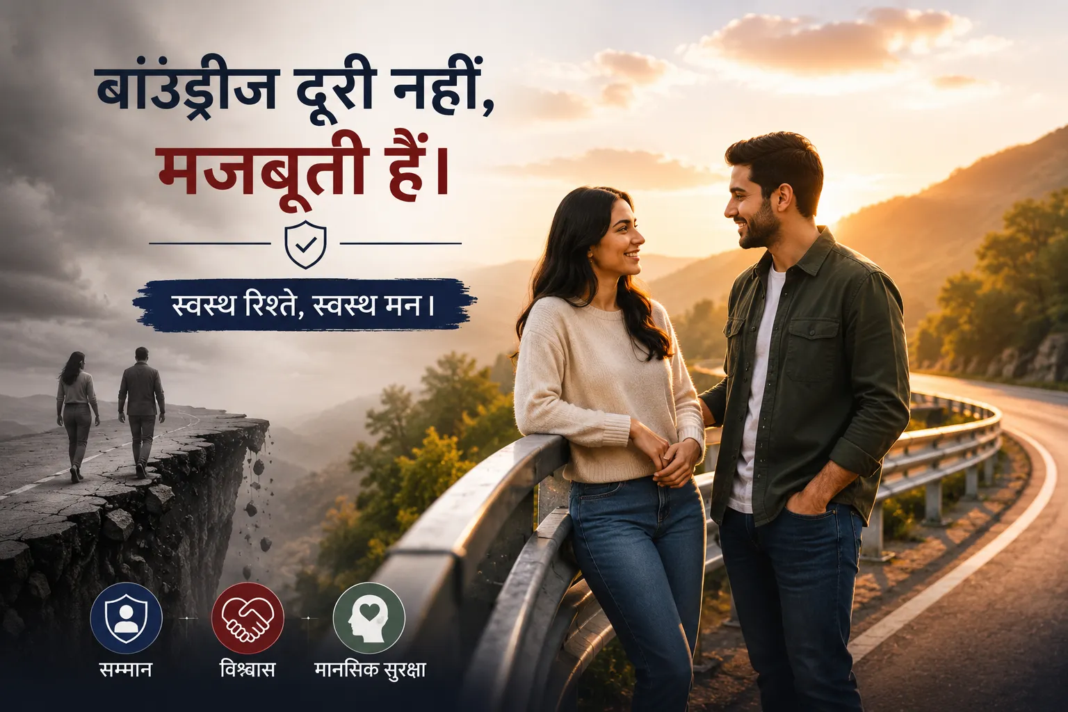 रिश्तों में Boundaries और Mental Health का महत्व दर्शाता चित्र