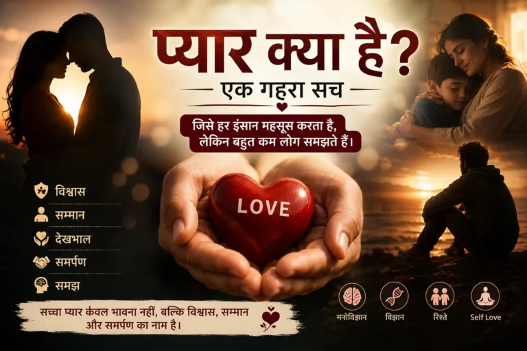 प्यार क्या है? सच्चा प्यार का अर्थ समझाते हुए एक भावनात्मक चित्र